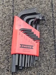 Proto J4980: 13-PIECE Sae Short-arm Hex Keys L-handle Alloy Steel, Black Oxide. Fixed Price $18.00.