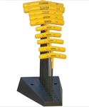 Bondhus 13190 Set Of 10 Balldriver & Hex T-handles W/stand, Sizes 3/32-3/8". Fixed Price $44.00.