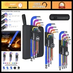 27 Pcs Long Arm Ball End Wrench Set Metric & Sae Hex Key Tools, T-handle. Fixed Price $61.19.