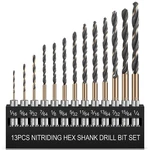 13PCS Hex Shank Drill Set, Professional Hss Nitriding Twist Bits, U.... Fixed Price $32.89.