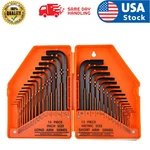 30PCS Allen Wrench Hex Key Set, Long Short Arm With Case Grey/orange Usa. Fixed Price $14.89.