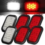 Partsam 6PCS 5X3 Rectangle Stop/turn/tail & Backup/reverse 4XRED+2XWHITE. Fixed Price $52.93.