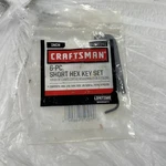 Craftsman 6-PC Short Hex Key Set 46694I. Fixed Price $9.90.