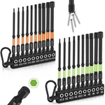 Allen Wrench Drill Set For Impact Drivers, 4" Hex Bits, Orange+green. Fixed Price $18.60.