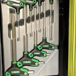 Matco Tools T-handle Metric Hex Key Set 7PC Black/green H10-H2 Steel. Fixed Price $60.00.