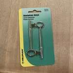 Hillman 701281 Skeleton Keys, Set Of 2, Flat And Notch Tips. Fixed Price $6.98.