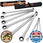 Horusdy 9-PIECE Extra Long Ratcheting Wrench Set, Double Box End With. Fixed Price $74.98.