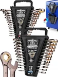 24-PIECE Sae & Metric Ratchet Wrench Set With Magnetic Holder, 1/4"-7/8. Fixed Price $90.13.