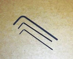 One Each 0.028" 0.035" & 0.050" Hex Keys / Alloy Steel Allen Wrenches - Usa. Fixed Price $12.95.