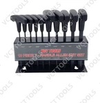 10PC Vct T-handle Hex Allen Key Wrench Set Sae 3/32" 3/8" W/ Holder. Fixed Price $15.95.