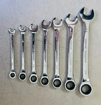 Ratcheting Wrench 7 Pc Set Sae. Fixed Price $24.99.