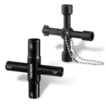 Workpro 2PC Water Key Wrench, 40CR Universal Utility Way Small, Black. Fixed Price $18.99.