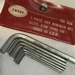 Vintage Enkay 7 Pieces Hex Key Wrench Set No. 608 Usa - We Combine Ship. Fixed Price $5.25.
