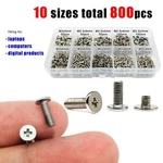 800PCS M2M2.5M3 Phillips Flat Thin Wafer Head Laptop Computer Screw Bolt Kit Set. Fixed Price $22.31.