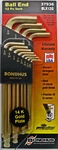 Inch Hex Balldriver Lngarm L-wrench Set 12PCS .050"-5/16"GOLDGUARD BONDHUS37936. Fixed Price $14.97.