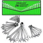 Swanlake Garden Tools 26-PIECE Combination Wrench Set With Roll-up Pouch, Sae.... Fixed Price $46.32.