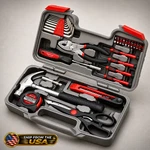 Apollo 39PC Household Tool Set DT9706 Home Repair Kit W/ Storage Case. Fixed Price $41.99.