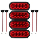 Partsam 4PCS Trailer Truck Sealed Red 6" Oval Stop/turn/tail Lights Flush.... Fixed Price $45.38.