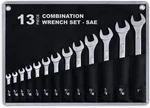 13-PIECE Complete Sae Combination Wrench Set, White. Fixed Price $43.35.
