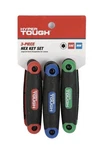 3-PIECE Hyper Tough Folding Hex Key Set Metric Sae Star 1272V New. Fixed Price $12.99.