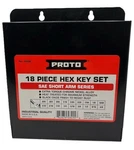 Proto 18 Piece Hex Key Set Sae Short Arm Series Black Oxide Finish - Resist Rust. Fixed Price $28.62.