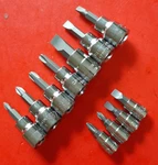 New Craftsman 11PC 1/4 & 3/8 Phillips Flat Tip Screwdriver Bit Socket Set. Fixed Price $25.83.