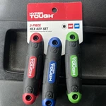 Hyper Tough 3-PIECE Folding Hex Key Set With Sae, Metric, And Star. Fixed Price $7.95.