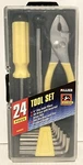 Allied 24 Piece Auto Repair Tool Set Pliers, Driver & Bits, Hex Keys, Tire Gauge. Fixed Price $21.77.