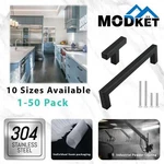 Matte Black Square Modern Kitchen Cabinet Handles Pulls Drawer Stainless Steel. Fixed Price $95.99.