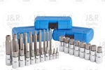 J&r Quality Tools 28PC Hex Xzn 12 Point Mm Triple Square Spline Bit Socket Set. Fixed Price $54.95.
