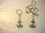 Anchor Key Chain & Pendant Necklace Set -new. Fixed Price $13.76.