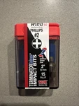 Wiha 70242 Terminatorblue Impact Bit Phillips #2 - Inch 15 Pack. Fixed Price $6.00.