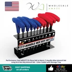 Performance Tool W80277 10-PIECE Sae & Metric T-handle Allen Wrench Set Long Arm. Fixed Price $19.99.