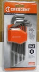 Crescent CHKLASE13 Long Arm Piece Sae Hex Key Set. Fixed Price $16.99.