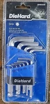 Diehard 10 Pc Metric Hex Key Set, DH50005, Storage Caddy, Ball End. Fixed Price $14.00.