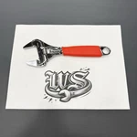 Snap-on Tools Spain New Red Soft Grip 8" Wide Mouth Adjustable Wrench ADHW8A. Fixed Price $139.95.