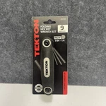 Tekton Folding Hex Key Wrench Set 9 Pc Sae Inch Allen 5/64 1/4 New. Fixed Price $9.00.