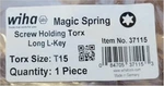 New Wiha 37115 Magicspring Screw Holding Torx Long Arm L-key T15. Fixed Price $9.49.