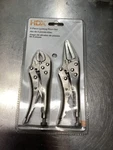 Set Of 2 Hdx Locking Pliers Curved Jaw Long Nose 6.5". Fixed Price $89.99.