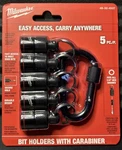 New Milwaukee Tool 48-32-4537 Piece Bit Holder With Carabiner Fits All 1/4. Fixed Price $14.95.