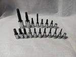 Lot Of 19 Snap-on Tools Hex/ Torx Bit Socket Set 1/2 3/8 Dr Sae Read. Fixed Price $142.99.