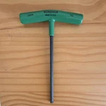 Bondhus T-handle Star T45 Long Arm Steel Wrench Green Metric 1PC 33045. Fixed Price $20.00.
