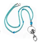 Beaded Lanyard Necklace, Keys Work Id Badge Color Choice Pearl, Silver Rose. Fixed Price $24.99.