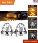 Partsam 2PCS Glass Watermelon Lights Patented Clear Lens Amber Led Side Marker. Fixed Price $118.46.
