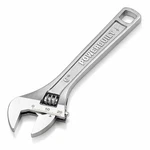 Powerbuilt 6-INCH Adjustable Wrench, Wide Jaw Opening Plumbing 6", Silver. Fixed Price $25.99.