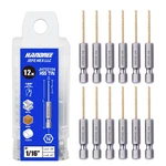 Jefe Hex 12PCS 1/16 Shank Drill Bits Titanium Hss Quick Change Set. Fixed Price $34.99.