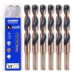 1/2" Dia. 5" Oal Hss Twist Drill Bit, General Purpose, 3-FLAT Shank, Black An.... Fixed Price $69.60.
