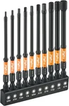 Impact Head Allen Wrench Drill Bit Set 10PCS (sae), 1/4" Hex-shank S2 Steel. Fixed Price $25.38.