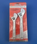 Vintage Regal Brand 2-PC Adjustable Wrench Set 10 & 12 Chrome Plated New Nos. Fixed Price $23.55.