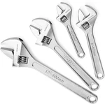 Workpro 4PC 6" 8 10" 12" Adjustable Wrench Set Forged Heat Treated Chrome-plated. Fixed Price $24.99.